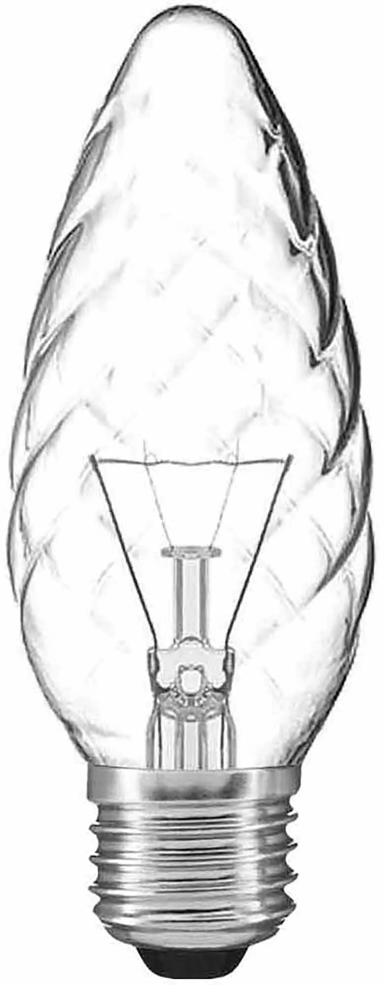 Candle 45mm Twisted Incandescent Luxram Decorative Candle